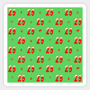 Christmas 25 Green Magnet